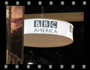 The BBC America booth sign.